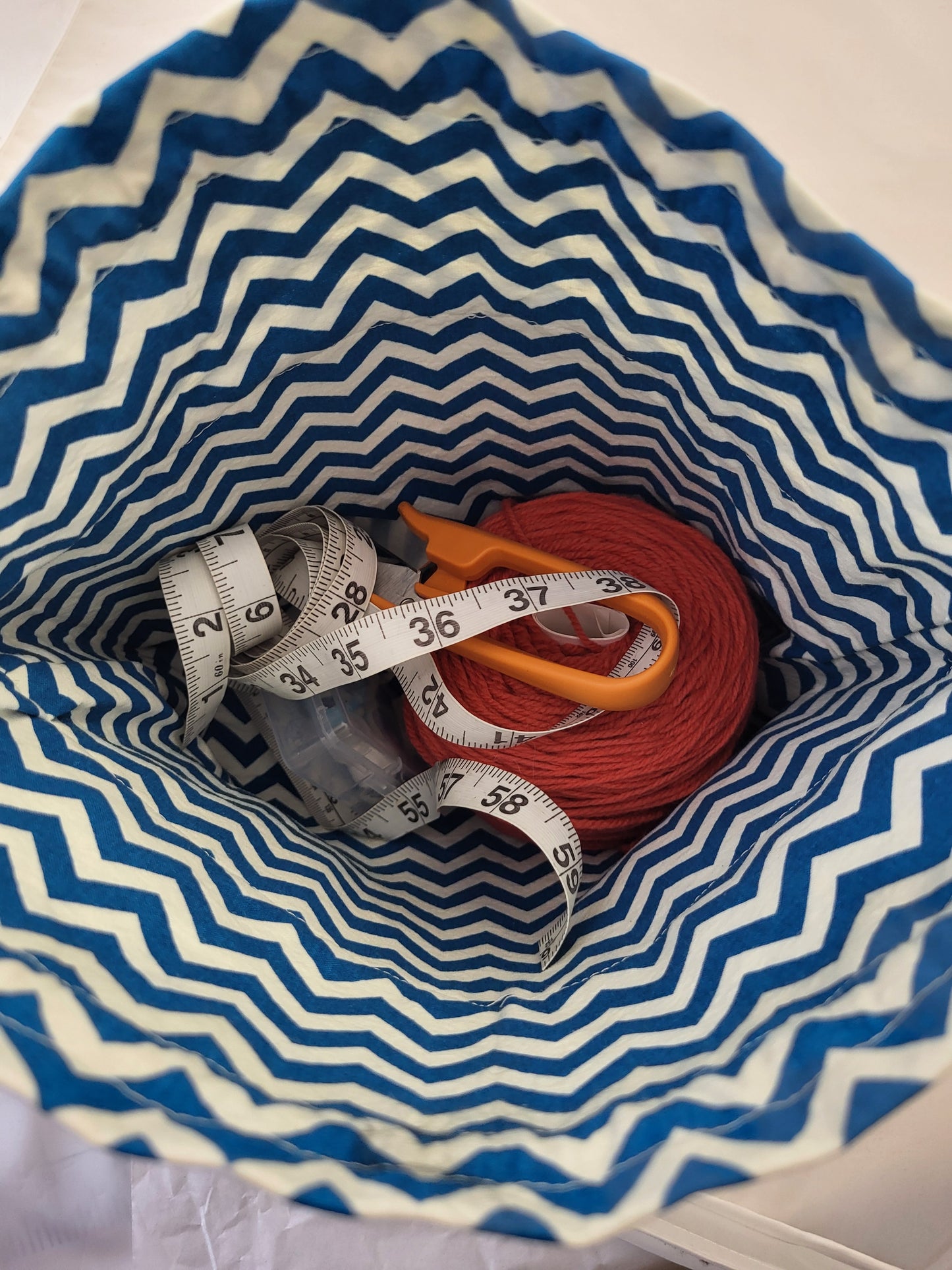 Scrappy drawstring Sock Sack, Drawstring bag, small project bag, small storage bag