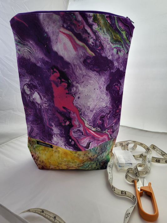 Groovy Celestial project bag, Zippered Project Bag,  project bag,  Storage bag