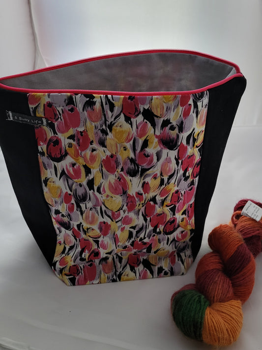 Tulip  Sweater sized project bag, Zippered Project Bag, project bag,  Storage bag