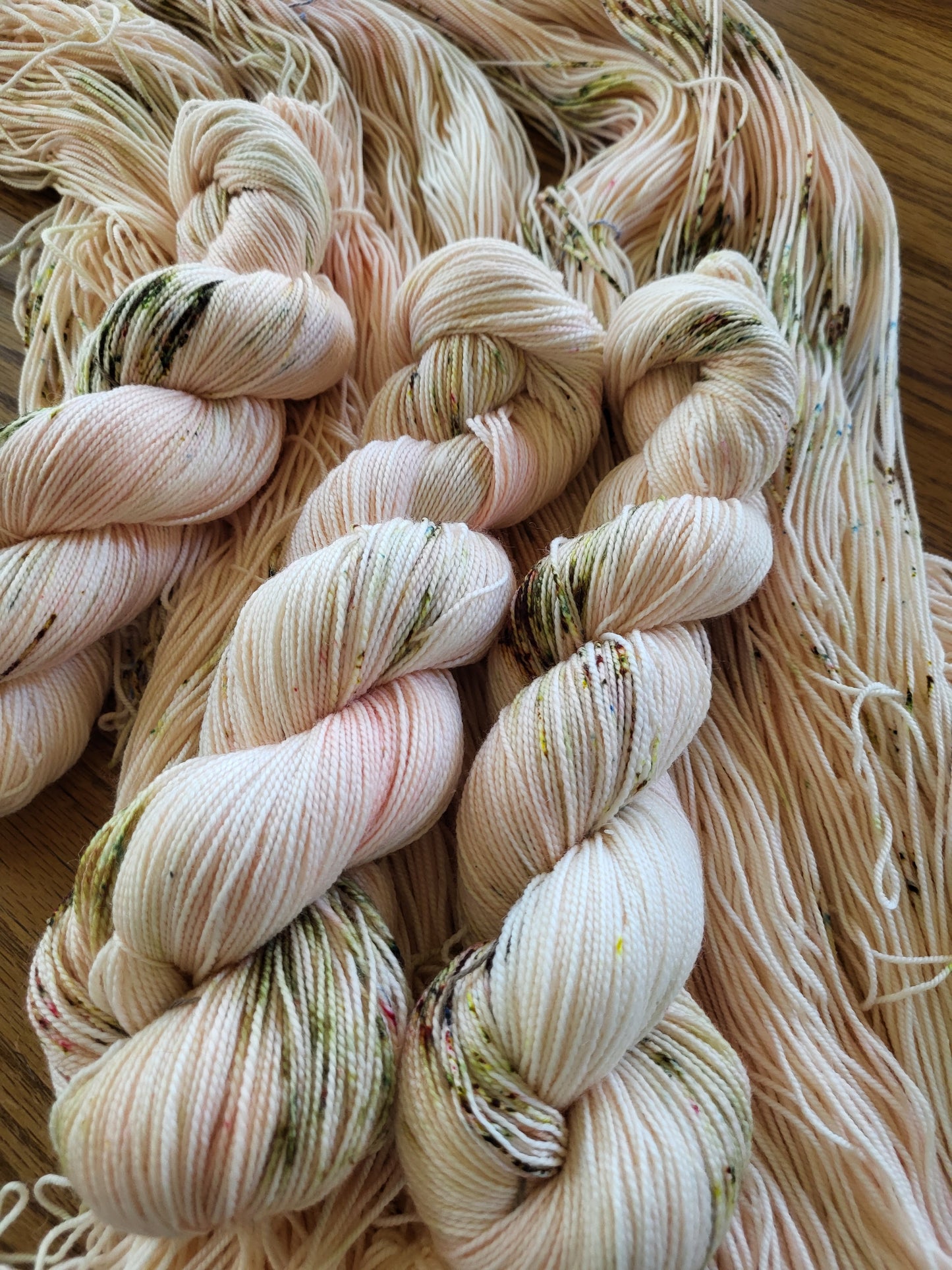 Cherry Blossoms, 80/20 SW Merino/ Nylon,   fingering weight, sock yarn, sport weight, Hand dyed yarn