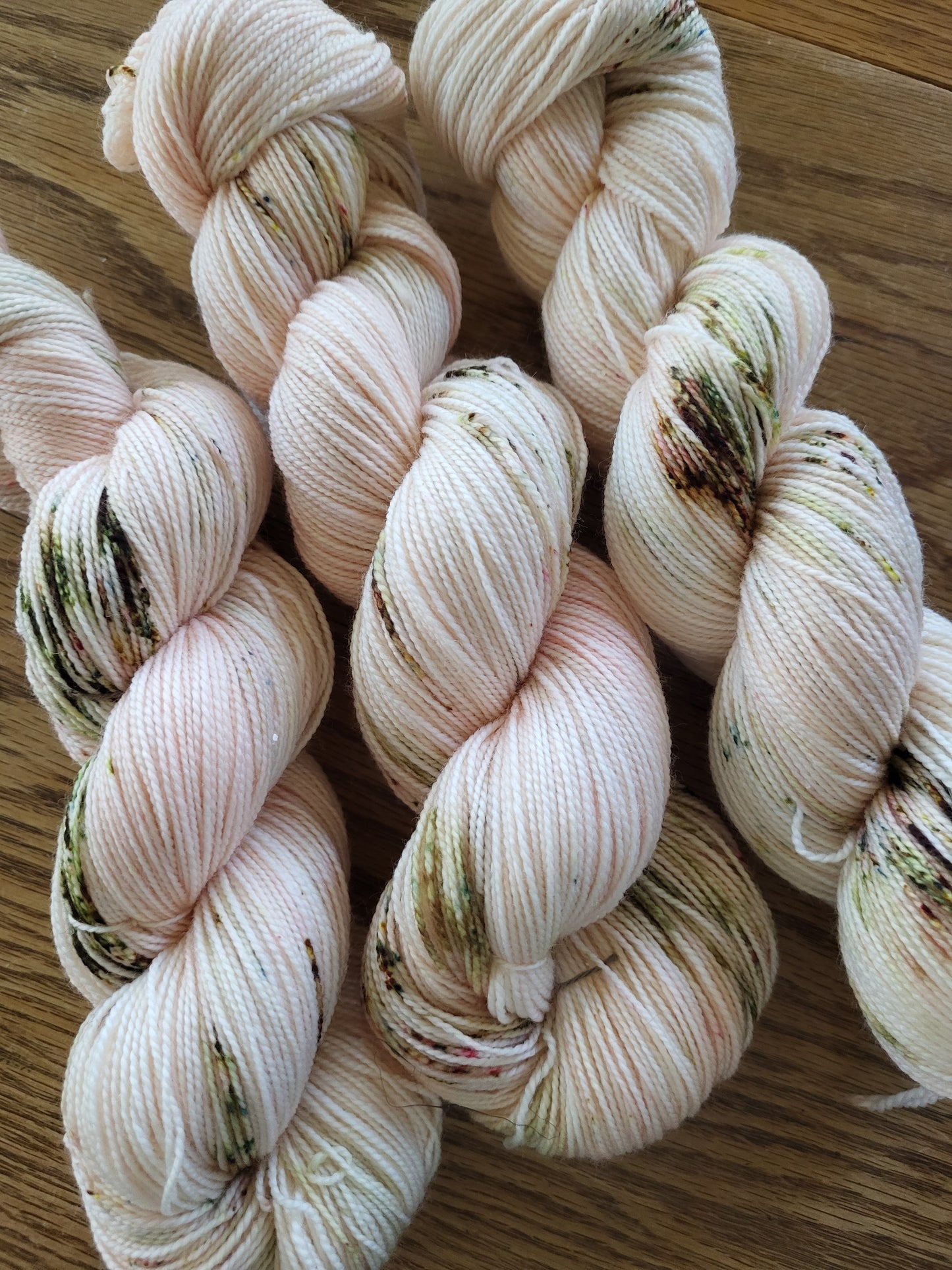 Cherry Blossoms, 80/20 SW Merino/ Nylon,   fingering weight, sock yarn, sport weight, Hand dyed yarn