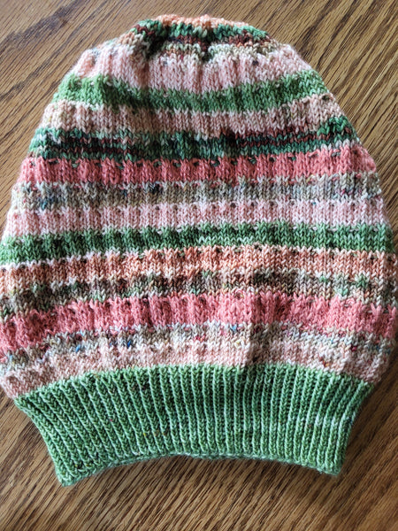 Scrappy Hat, Digital pattern, knitting pattern, hat knitting pattern