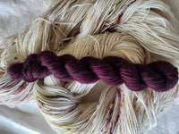 Suguared Plums  sock set, hand dyed sock set,  Superwash Merino/Nylon, Fingering weight yarn Weight yarn